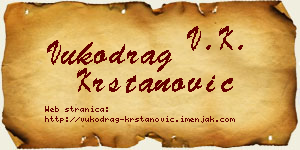 Vukodrag Krstanović vizit kartica